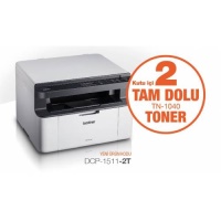 BROTHER A4 Mono DCP-1511-2T Laser Yazıcı Tarayıcı Fotokopi 20sayfa USB 2.0 2 adet tonerli